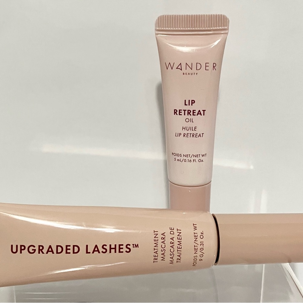 Wander Beauty Lip Retreat Oil and Upgraded Lashes Treatment Mascara.
